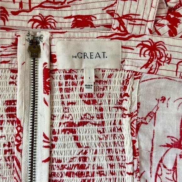 NWOT THE GREAT. Midi Sleeveless The Vacation Smocked Dress - Picture 6 of 7